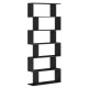 Wooden S Shape Bookcase 6 Shelves Storage Display Home Office Furniture