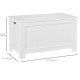 Large Storage Box Storage Trunk Cabinet Container with Lid and 2 Safety Hinges, White