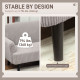 Modern Couch, 3 Seater Sofa, Corduroy Loveseat with Rubberwood Legs and Extra-Wide Seat, Light Grey