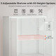 Office Storage Cabinet, Lockable Filing Cabinet with 3 Adjustable Shelves and 2 Doors for Home Office, Garage, White