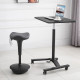 Backless Wobble Stool Chair, Standing Desk Chair, Adjustable Learning Stool for Office Desks, with Rocking Motion, Grey