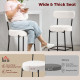 Set of 2 Barstools, Upholstered Bar Stools with Backrest, Footrest for Kitchen Island, Dining Room, Cream White