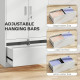 Lateral Filing Cabinet, Metal Storage Cabinet, Garage Cabinet with Double Locks, Adjustable Shelf and File Drawer, White