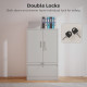 Lateral Filing Cabinet, Metal Storage Cabinet, Garage Cabinet with Double Locks, Adjustable Shelf and File Drawer, White