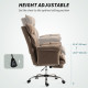 Desk Chair, Computer Office Chair with Footrest, Adjustable Backrest and Headrest, Light Brown