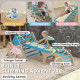 Qaba 8-in-1 Pikler Triangle Set, Foldable Wooden Climbing Toys with Arch, Ramp and Ladder for Ages 18-48 Mouths, Blue