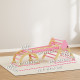Qaba 8-in-1 Pikler Triangle Set, Foldable Wooden Climbing Toys with Arch, Ramp and Ladder for Ages 18-48 Mouths, Pink