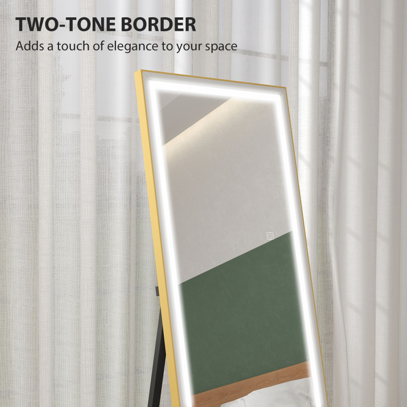 LED Mirror with Dimmable and 3 Colour Lights, 64