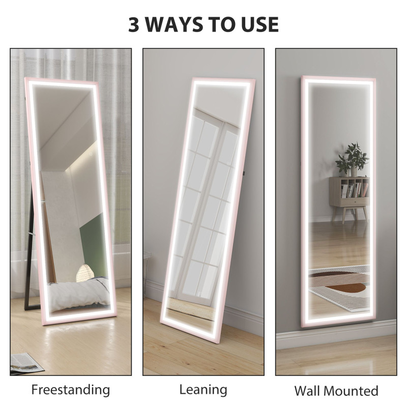 LED Mirror with Dimmable and 3 Colour Lights, 64