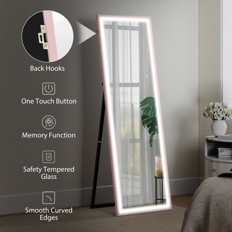 LED Mirror with Dimmable and 3 Colour Lights, 64