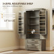 Farmhouse Kitchen Pantry Storage Cabinet, 64