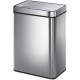13.2 Gallon Sensor Can, Automatic Garbage Can with Soft-Close Lid, Fingerprint-Proof Stainless Steel, Silver