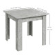 Square Dining Table, Modern Dining Room Table with Faux Cement Effect, Space Saving Small Kitchen Table, Cement Grey