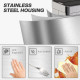 14.5 Gallon Sensor Can, Automatic Garbage Can with Soft-Close Butterfly Lid, Fingerprint-Proof Stainless Steel, Silver