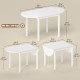 Solid Wood Kitchen Table, Drop Leaf Tables for Small Spaces, Folding Dining Table, White
