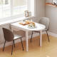 Solid Wood Kitchen Table, Drop Leaf Tables for Small Spaces, Folding Dining Table, White