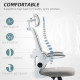 Mesh Office Chair, Ergonomic Desk Chair with Flip-up Armrest, Rotatable Headrest, Adjustable Lumbar Support, Grey