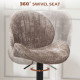 Bar Stools Set of 2, Swivel Barstools with Back, Adjustable Height and Footrest for Kitchen Island, Dining Room, Brown