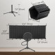 Foldable Studio Recording Microphone Isolation Shield with Pop Filter, Stand, 3/8