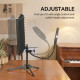 Foldable Studio Recording Microphone Isolation Shield with Pop Filter, Stand, 3/8