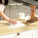 Kitchen Island Cart with Charging Station and Drop Leaf, Kitchen Island Table on Wheels with Trash Can Cabinet, White
