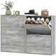 Shoe Storage Cabinet with 4 Flip Drawers, Narrow and Slim, 20 Pair of Shoes Organizer for Hallway, Entryway, Grey
