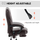 Massage Office Chair, Reclining Computer Chair with Adjustable Height and Footrest, Dark Brown