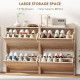 Shoe Storage Cabinet with 4 Flip Drawers, Narrow and Slim, 20 Pair of Shoes Organizer for Hallway, Entryway, Oak