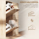 Shoe Storage Cabinet with 4 Flip Drawers, Narrow and Slim, 20 Pair of Shoes Organizer for Hallway, Entryway, Oak