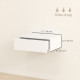 Set of 2 Wall Mounted Bedside Tables, High Gloss Floating Nightstands with Drawer for Bedroom, White