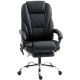Massage Office Chair, Reclining Computer Chair with Adjustable Height and Footrest, Black