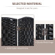 6ft Folding Room Divider, 6 Panel Wall Partition with Wooden Frame for Bedroom, Home Office, Black