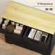 7 Gallon Tilt Out Garbage Cabinet, Kitchen Island with Trash Cabinet, 2 Drawers, Door Racks, Adjustable Shelves, Black