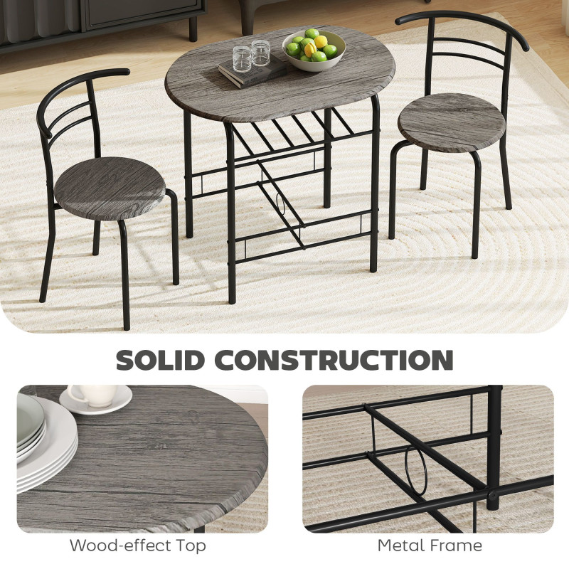 Dining Table Set of 3, 31.5