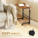 Mobile Standing Desk with Adjustable Height, 23.5 inch Stand Up Desk with Wheels, Rustic Brown