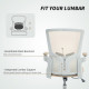 Ergonomic Office Chair, Swivel Desk Chair with Adjustable Lumbar Support and Height, Flip-up Armrests, Wheels, Beige