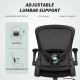 Ergonomic Mesh Office Chair with 4D Lumbar Support, Swivel Desk Chair with Flip-up Armrests, Tilt Function, Black