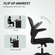 Ergonomic Mesh Office Chair with 4D Lumbar Support, Swivel Desk Chair with Flip-up Armrests, Tilt Function, Black