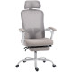 Ergonomic Office Chair, Mesh Reclining Desk Chair with Adjustable Lumbar Support, Headrest, Grey