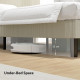 Queen Size Bed Frame with Adjustable Upholstered Headboard Platform Bed Frame Wood Slat Support Noise Free Light Grey