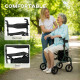 Foldable Rollator Walker with Seat for Seniors, Lightweight Rolling Walker with Adjustable Handles, Green
