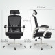 Ergonomic Office Chair, Mesh Reclining Desk Chair with Adjustable Lumbar Support, Headrest, Black