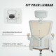 Ergonomic Office Chair, Swivel Desk Chair with Adjustable Lumbar Support, Headrest and Height, Flip-up Armrests, Beige