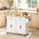 Kitchen Island with Storage, Rolling Kitchen Cart with Charging Station, Drop Leaf, Spice Rack, Towel Rack, Drawers