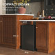 2.1 Cu. Ft. Mini Freezer, Compact Upright Freezer with Reversible Door, Removable Shelf, Adjustable Temperature, Black