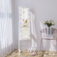 Free Standing Armoire Organizer, Lighted Mirrored Jewelry Cabinet w/ Angle Adjustable & 16 LED Lights Warm White