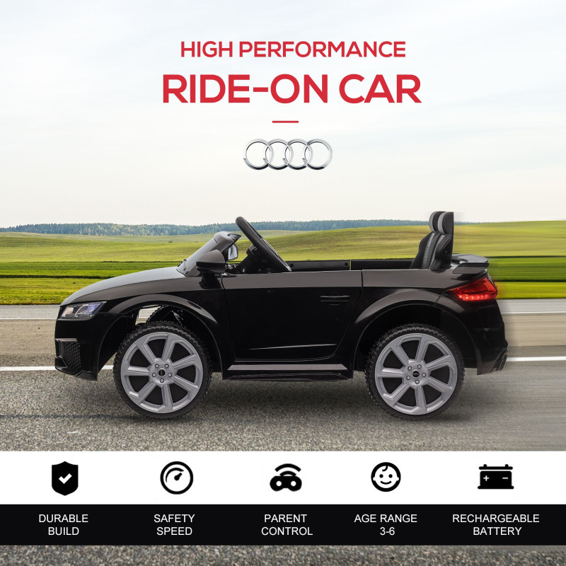 Officially Licensed Kids Ride-On Car, 6V Battery Powered Vehicle – Perfect Gift for Children with Remote Control, Suspension Wheels, Adjustable Speed, Black