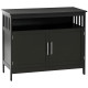 Kitchen Sideboard, Buffet Cabinet, Wooden Storage Console Table with 2-Level Cabinet and Open Shelf, Black
