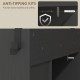 Farmhouse Shoe Storage Cabinet with Side Cabinet and Adjustable Shelves for Entryway, Hallway, Holds 12 Pairs, Black