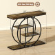 4-Tier Entryway Table with Charging Station LED Lights 39